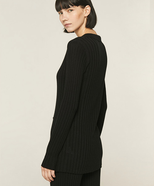 Location Compania Fantastica Cardigan Polo Noir 3