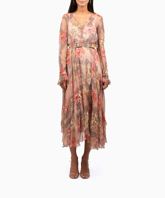 Location robe Philosophy Di Lorenzo Serafini Floral Ruffled 2