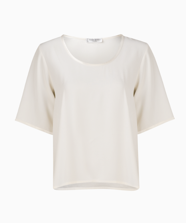 Location et Achat top Yves Saint Laurent, modèle Minimal White