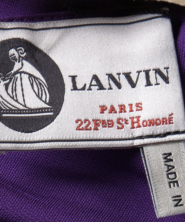 Location et Achat Robe de Soirée Lanvin, modèle Purple One-Shoulder FW2007 2