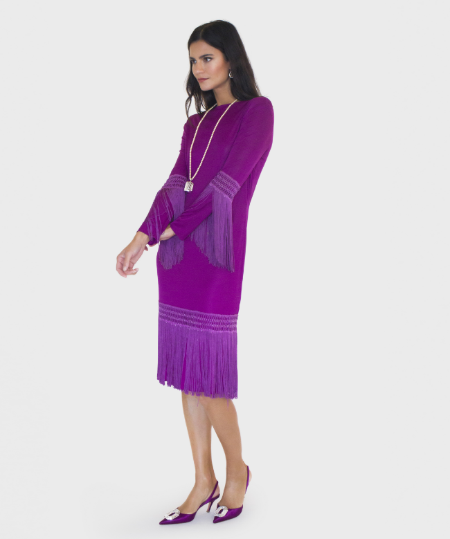 Location Robe Emilio Pucci, modèle Franges Violettes 2