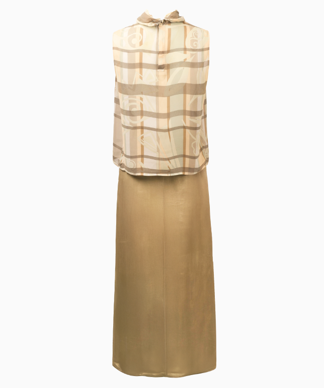 Location et Achat ensemble Giorgio Armani, modèle soie plissée vert 3