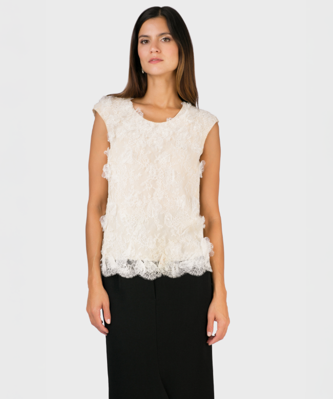 Location et Achat top Chanel, modèle white SS2009 par Karl Lagerfeld 6