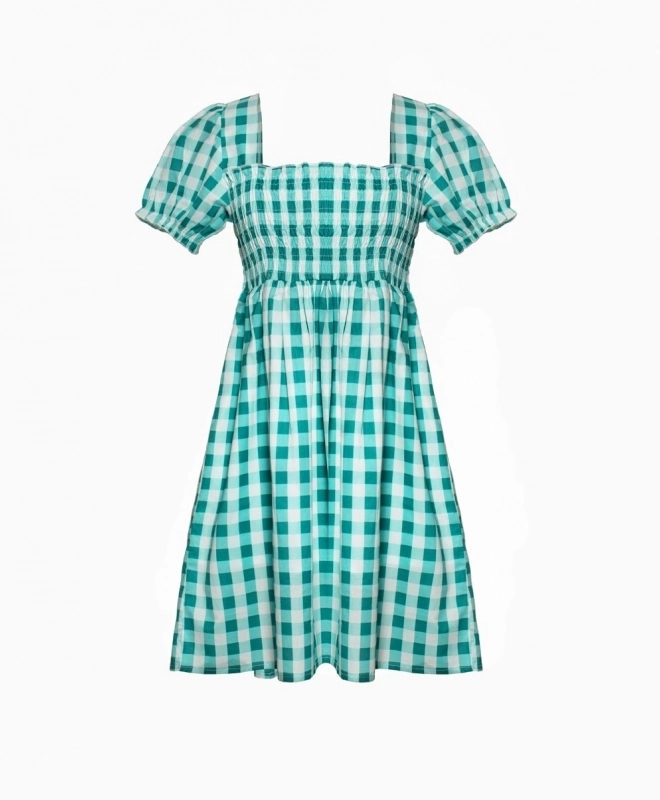 Location Compania Fantastica Robe Gingham Blue 1