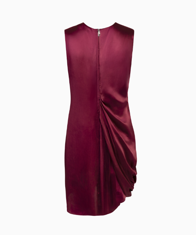 Location et Achat Robe Prada, modèle Drapé Satin Bourgogne 2
