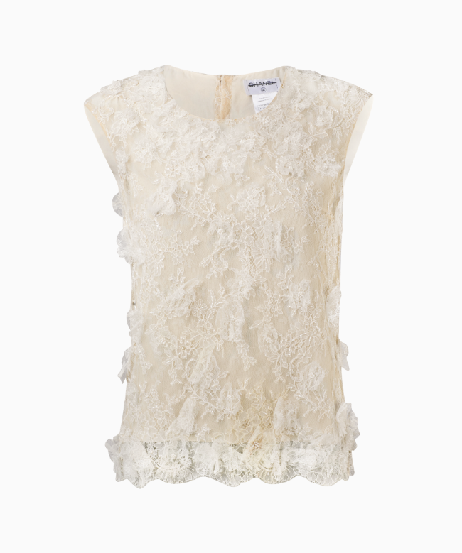 Location et Achat top Chanel, modèle white SS2009 par Karl Lagerfeld 1