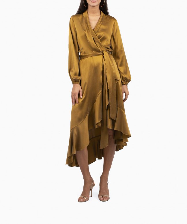 Location robe Wrap Flounce Bronze 2