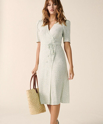 Location Robe Rouje Gabinette Fleurette Menthol 1