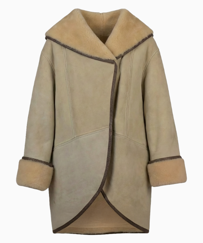 Achat Manteau Guy Laroche, modèle Shearling Nude 1
