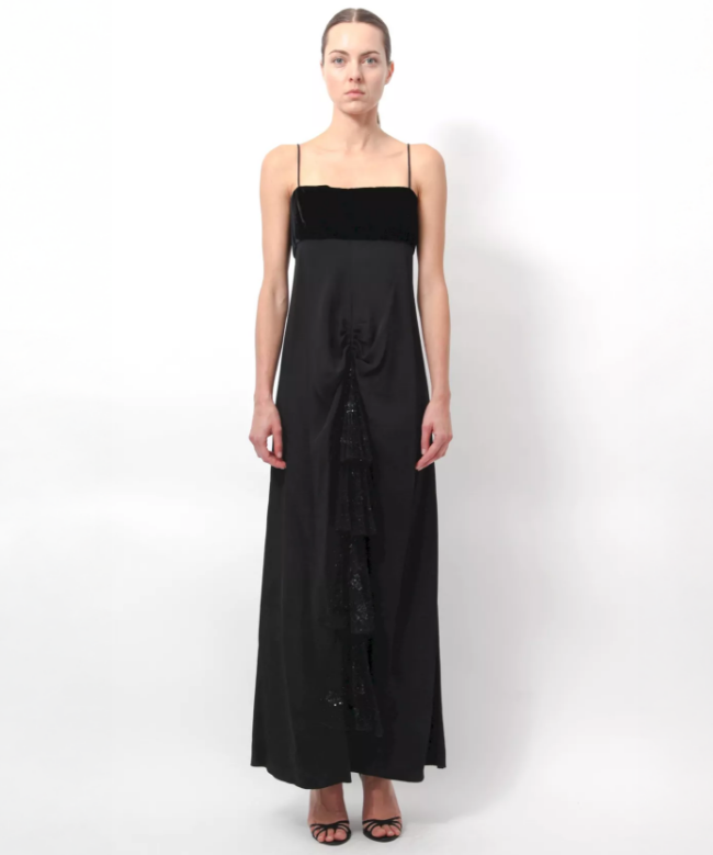 Location Robe Valentino, modèle Ruffle Embellished Black 2