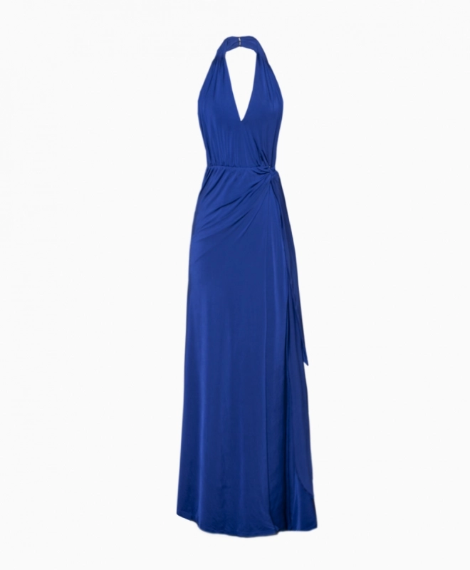 Location Robe HALSTON HERITAGE Backless Bleu 2