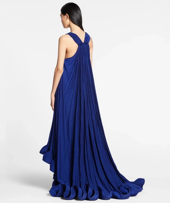 Location Robe Lanvin, modèle Charmeuse Indigo 4