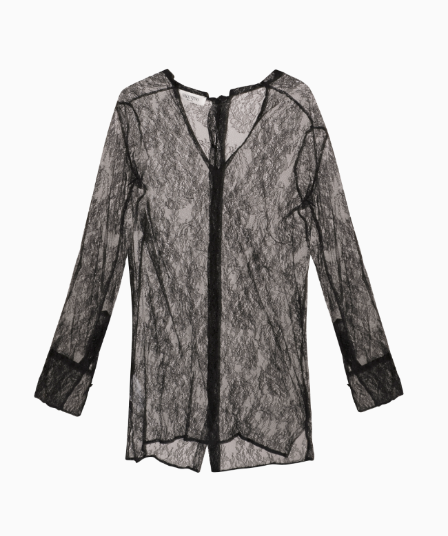 Location et Achat Chemise Valentino, modèle Dentelle Transparente