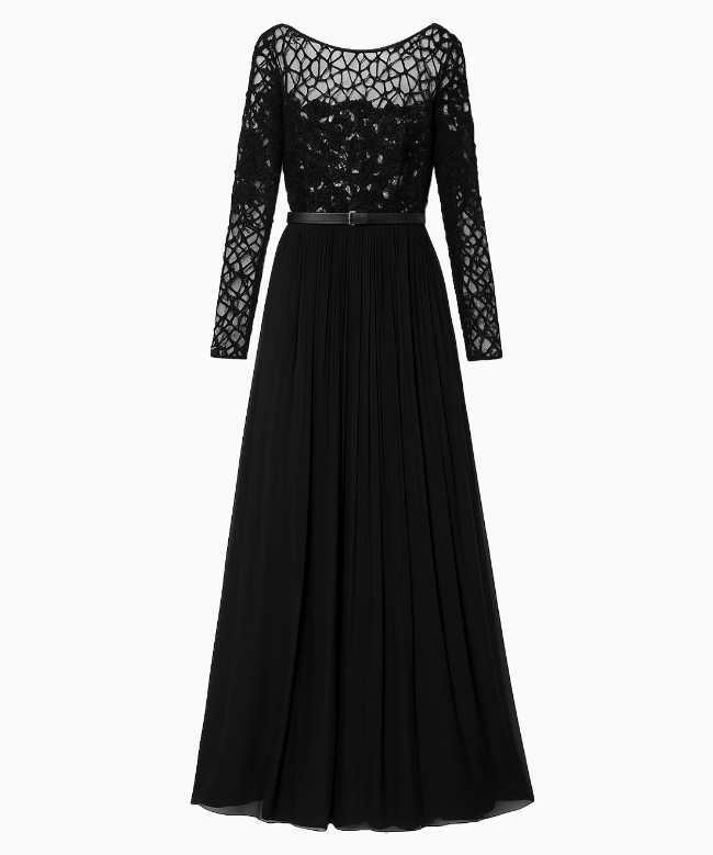 Location Robe de soirée Elie Saab, modèle  Black Plumetis FW 2012 2