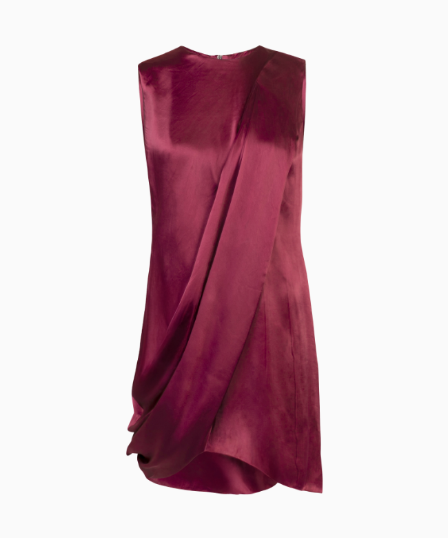 Location et Achat Robe Prada, modèle Drapé Satin Bourgogne 1