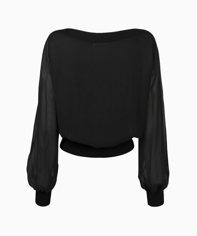 Location et Achat Top Yves Saint Laurent, modèle Mousseline Noire 3