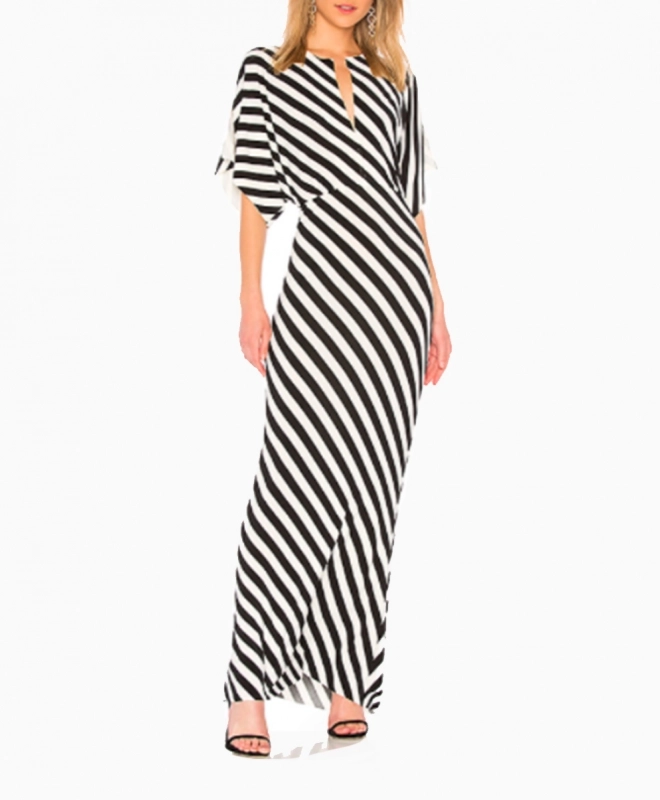 Location robe NORMA KAMALI Striped 1