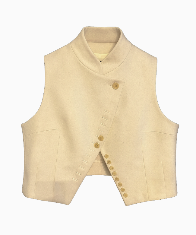 Location et Achat Gilet Pauw, modèle Croisé Ivoire 1
