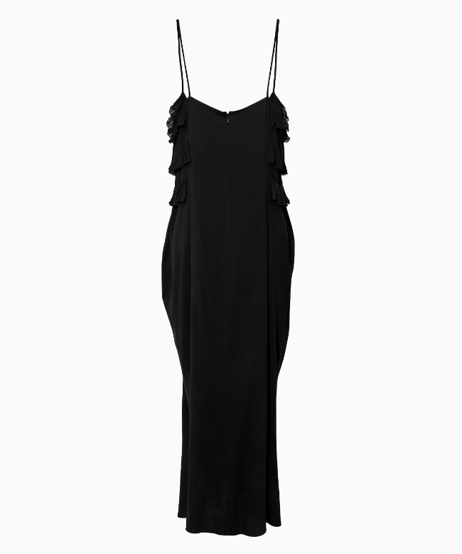 Location et Achat robe Chanel, modèle Volants Noir FW1994 par Karl Lagerfeld 2