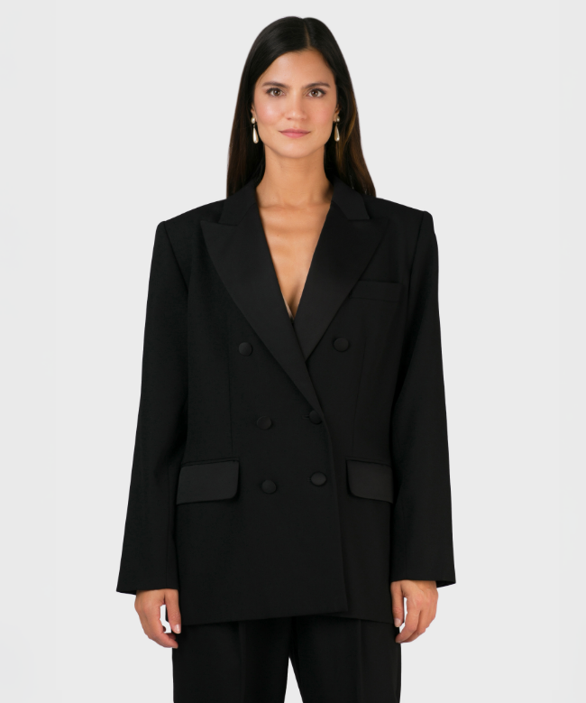 Location et Achat tailleur Yves Saint Laurent, Noir Satin FW1999 3