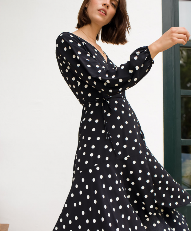 Location Robe Wallis Polka Dot Wrap 2