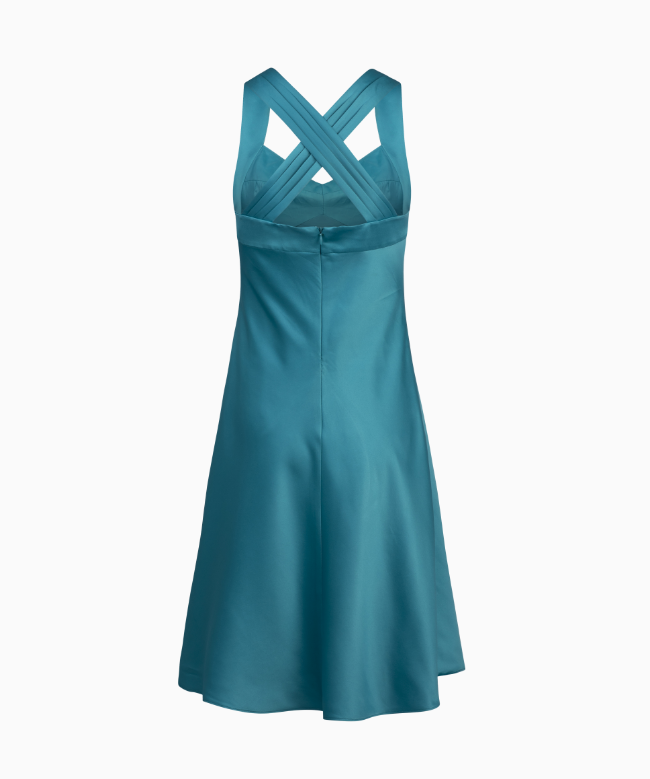 Location robe Calvin Klein, modèle Drapé Bleu Ciel 2