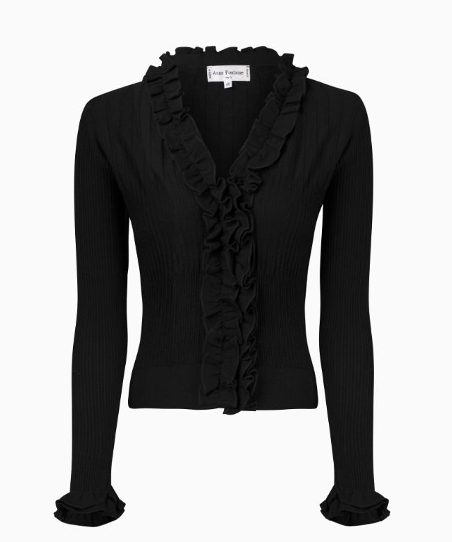 Achat top Anne Fontaine, modèle Ruffle Noir 1