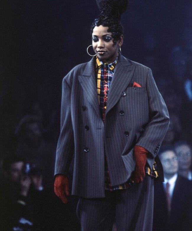 Location Veste Jean Paul Gaultier, modèle Pinstripe Rebel Circa 2001 1