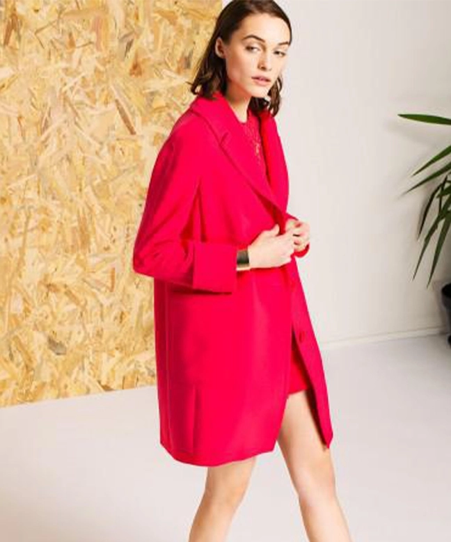 Location Manteau Tara Jarmon texturé fuschia 2