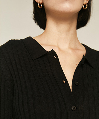 Location Compania Fantastica Cardigan Polo Noir 4
