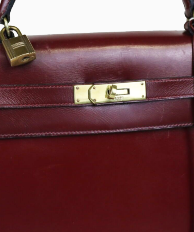 Achat Sac Hermès, modèle Sac à main Hermès Kelly 32 cm en cuir box rouge H 2