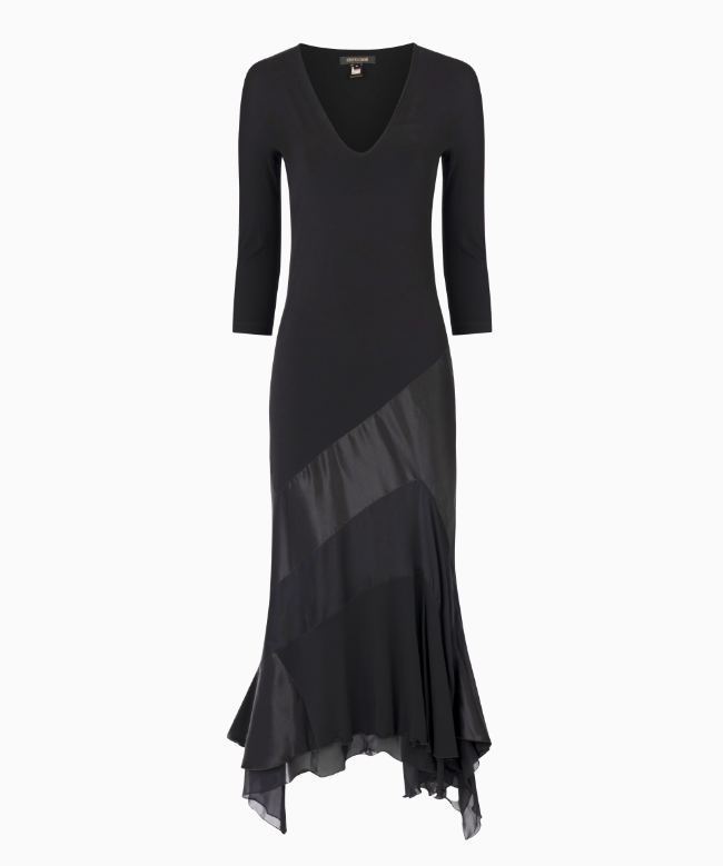 Location robe Roberto Cavalli, modèle Silk Bias Cut Black FW 2004 1