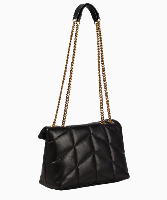 Achat Sac Yves Saint Laurent, modèle Toy Loulou Puffer Black And Gold 4