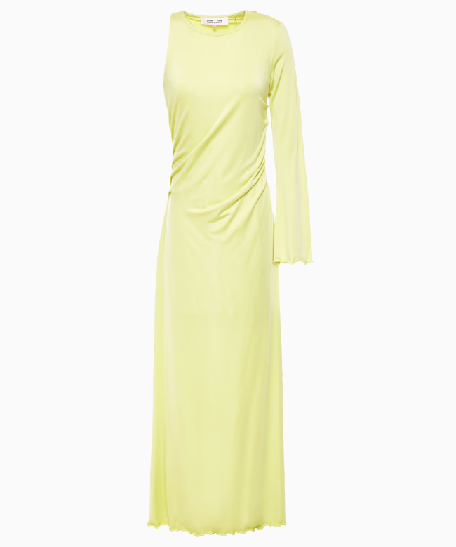 Location et Achat Robe Diane Von Furstenberg, modèle asymétrique jaune 2