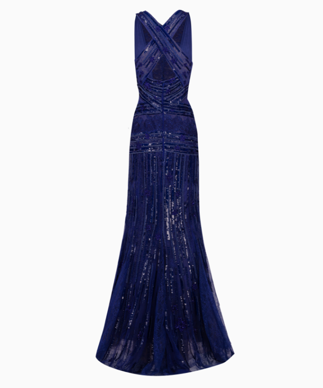 Location Robe Zuhair Murad, modèle Blue Lace And Crystal 4