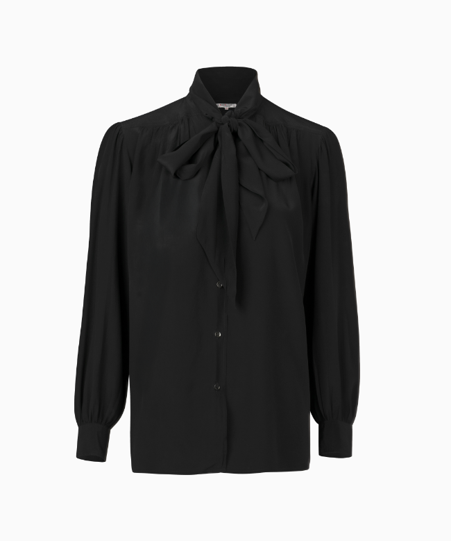 Location et Achat Chemise Yves Saint Laurent, modèle Lavallière Noire 1