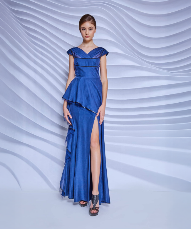 Location et Achat robe Elmira Medins, modèle Éclipse Bleu Nuit 1