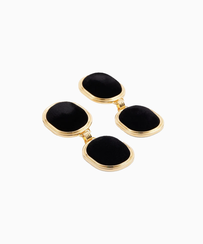 Location et Achat Boucles d’Oreilles Saint Laurent, modèle Statement Black Gold