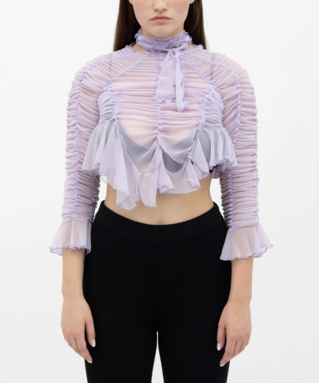 Achat Blouse Bow Asymetric Ruched 1