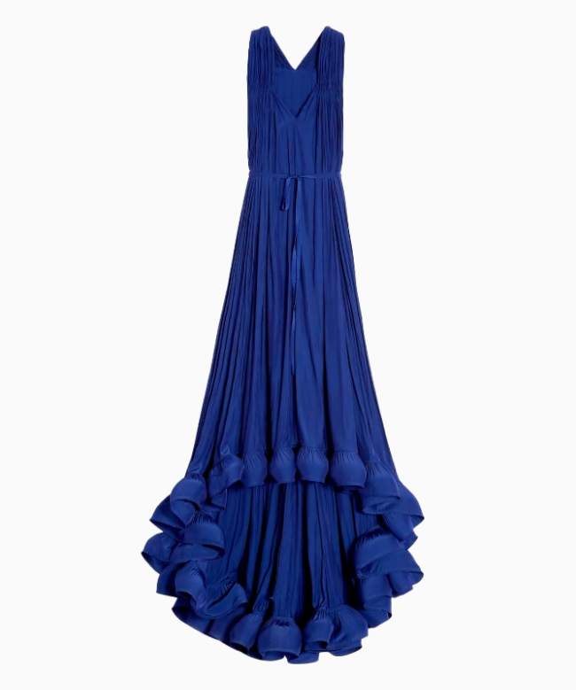 Location Robe Lanvin, modèle Charmeuse Indigo 1