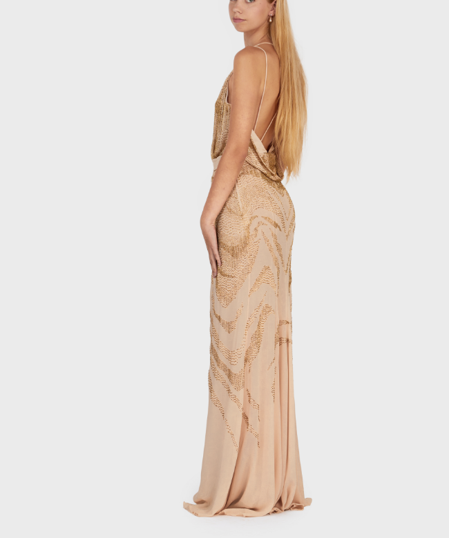 Location robe Roberto Cavalli, modèle Sirena Dorée 2