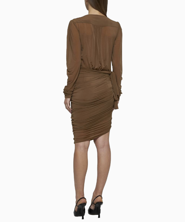 Location et Achat Robe Yves Saint Laurent, modèle Drapé Bronze Fall 2024 3