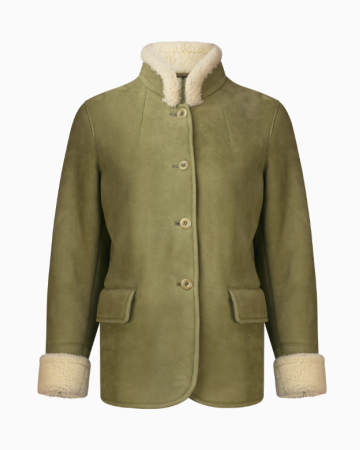 Manteau Shearling Vert Circa 2010