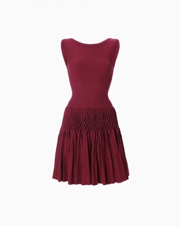 Robe Corolle Bordeaux