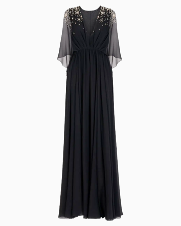 Robe Black Embellished