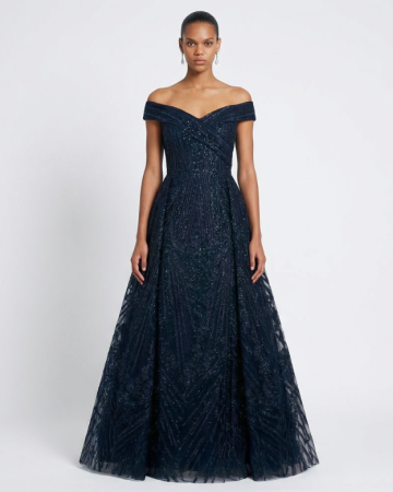 Robe Couture Bleu Nuit
