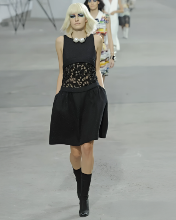 Robe Dentelle Ajourée Noire