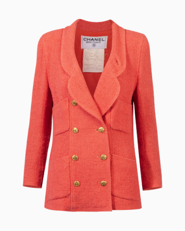 Veste Tweed Rouge Corail