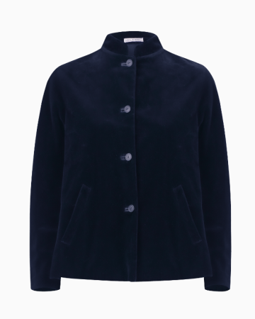 Veste Velours Bleu Nuit