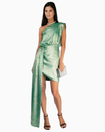 Robe Sienna Lame Vert